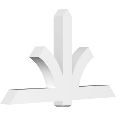 Ekena Millwork Redmond Architectural Grade PVC Gable Bracket, 72"W x 42"H x 6"D x 6"F, 14/12 Pitch GBP072X42X0606RED00